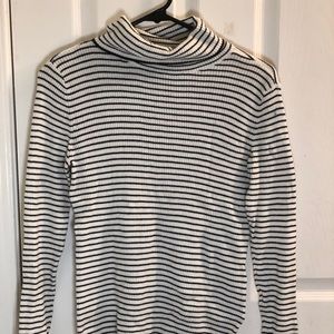 H&M striped turtle neck sweater